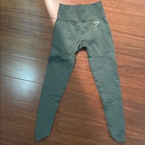 Gymshark Olive Green Textured Leggings